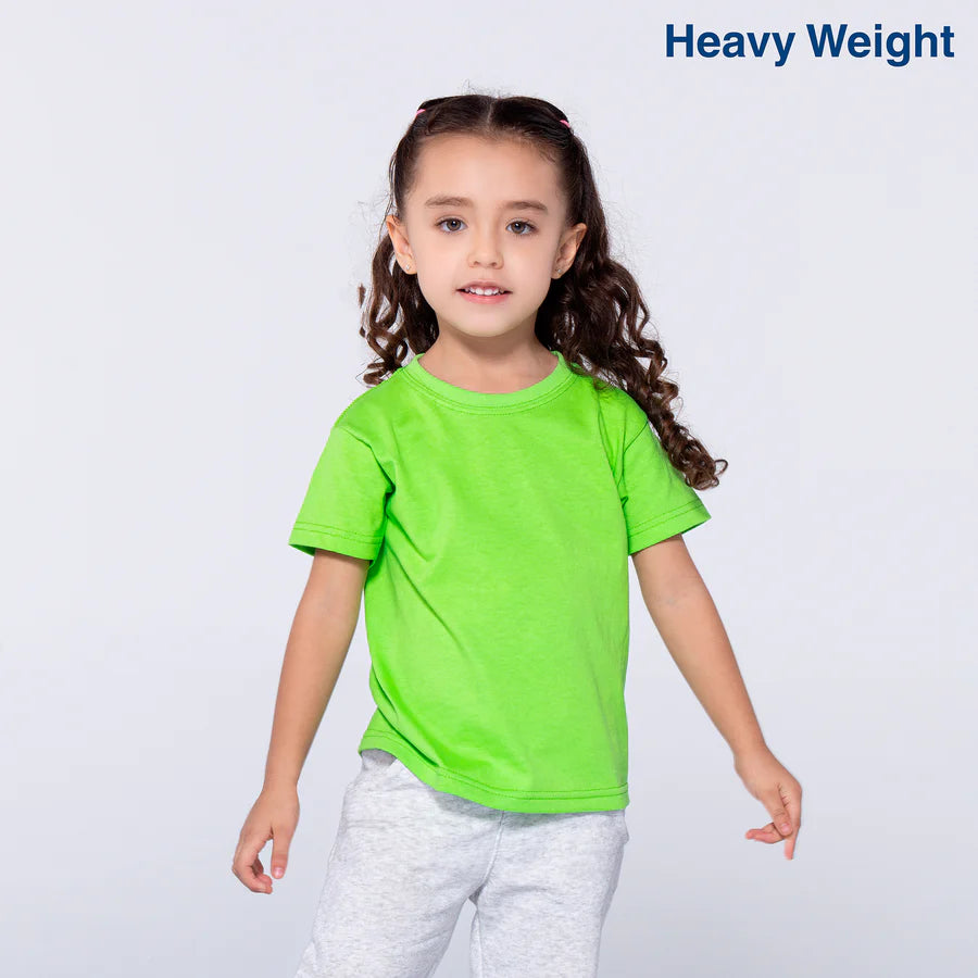 Toddler’s Unisex Heavy Weight Crew Neck Short Sleeve T-Shirt