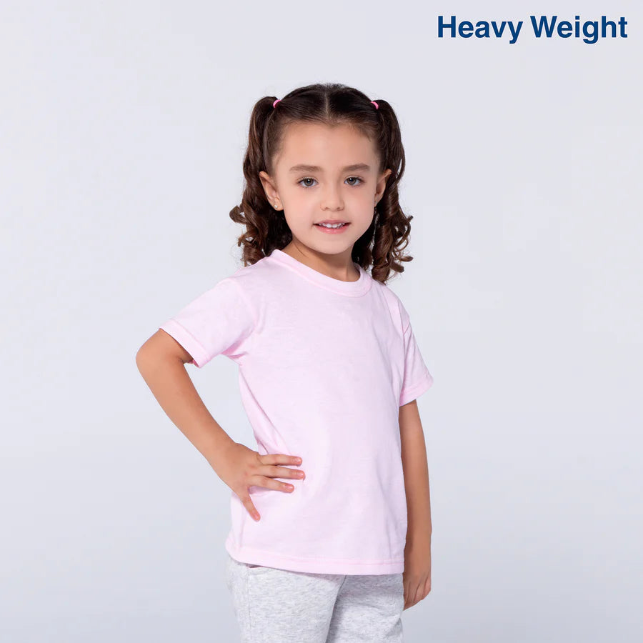 Toddler’s Unisex Heavy Weight Crew Neck Short Sleeve T-Shirt