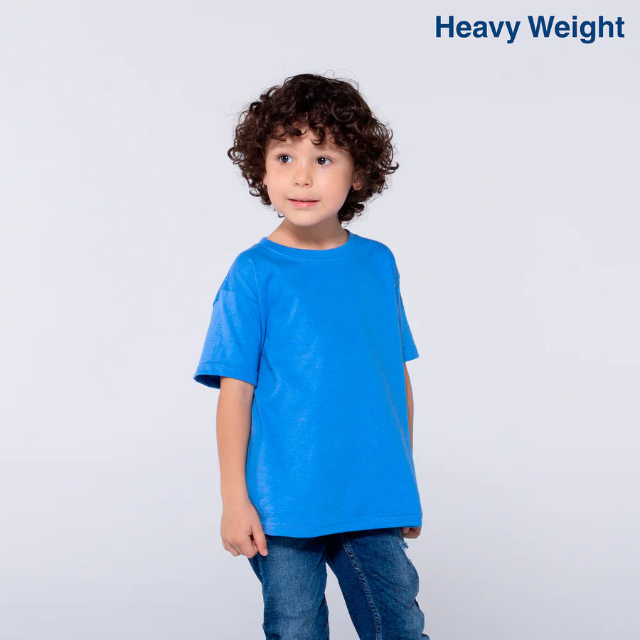 Kid’s Unisex Heavy Weight Crew Neck Short Sleeve T-Shirt