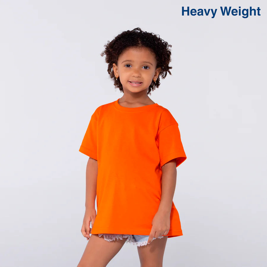 Kid’s Unisex Heavy Weight Crew Neck Short Sleeve T-Shirt