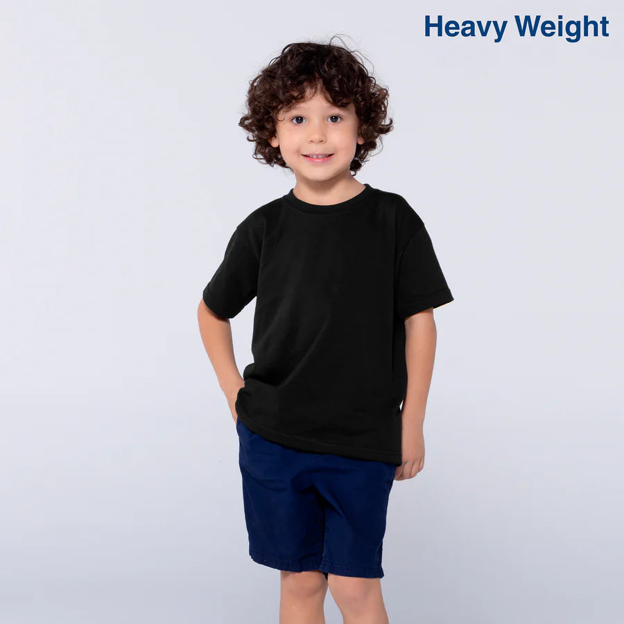 Kid’s Unisex Heavy Weight Crew Neck Short Sleeve T-Shirt