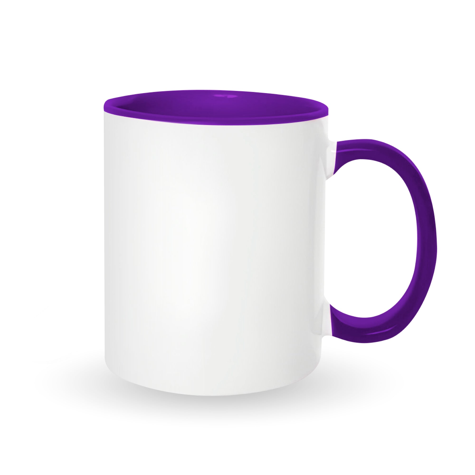 Purple mugs inside and on handles for sublimation 11 oz (box of 12 and 36 units)