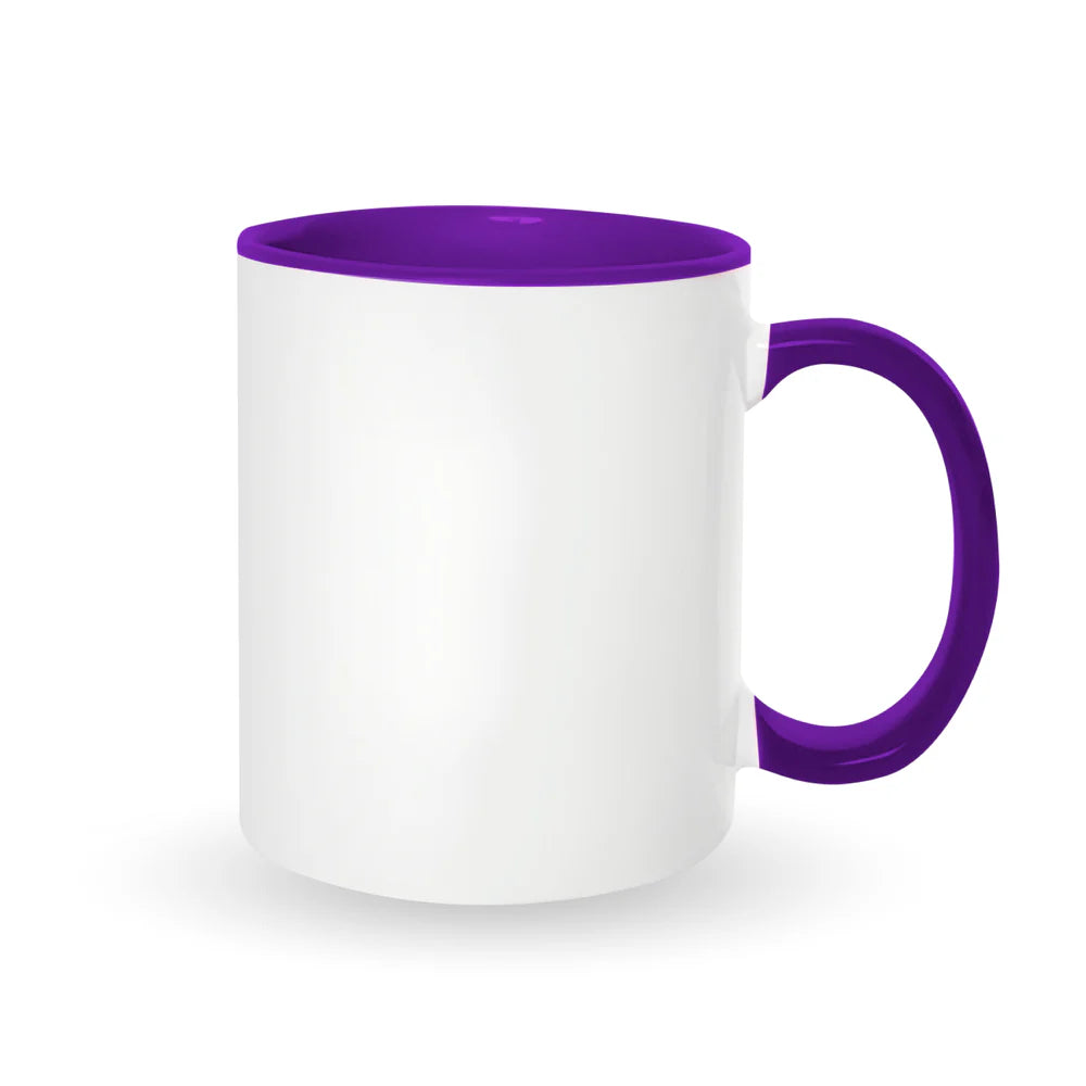 Colored inside and on handles for sublimation 11 oz