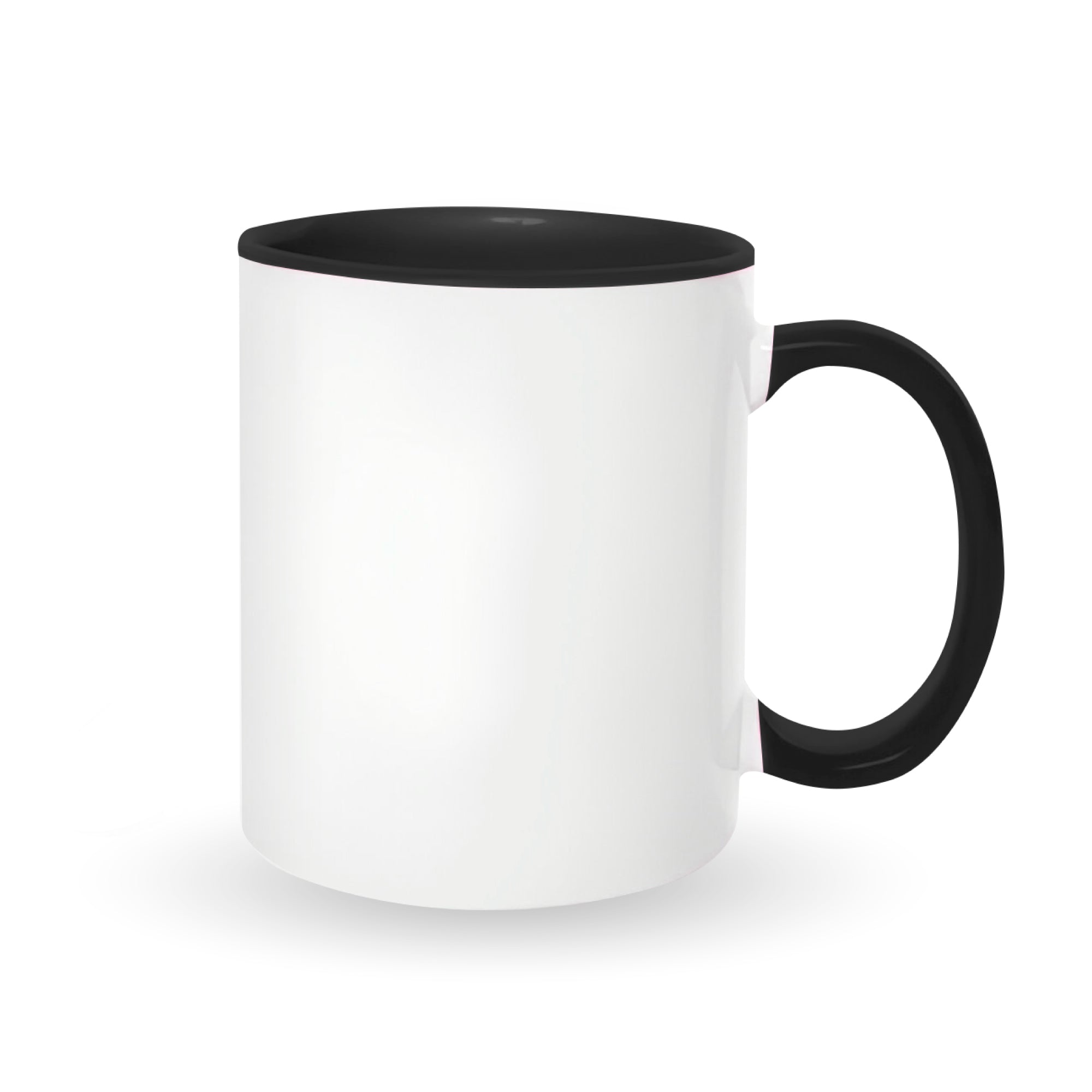 Black mug for sublimation w/white window 11 oz