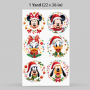 Printed DTF Sheets by Yards - Mickey mouse  Navidad 2025