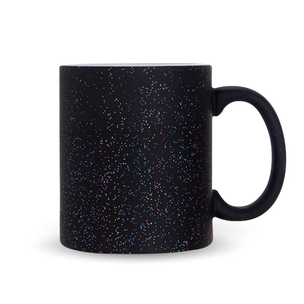 Glitter Black Magic Mug for sublimation 11 Oz