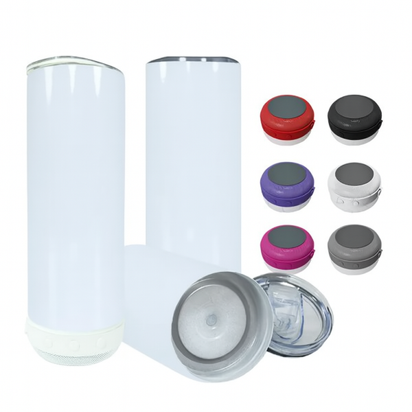 20 oz Sublimation Tumbler with Built-In Speaker – Stainless Steel, Double Wall Insulated Blank for Custom Printing
