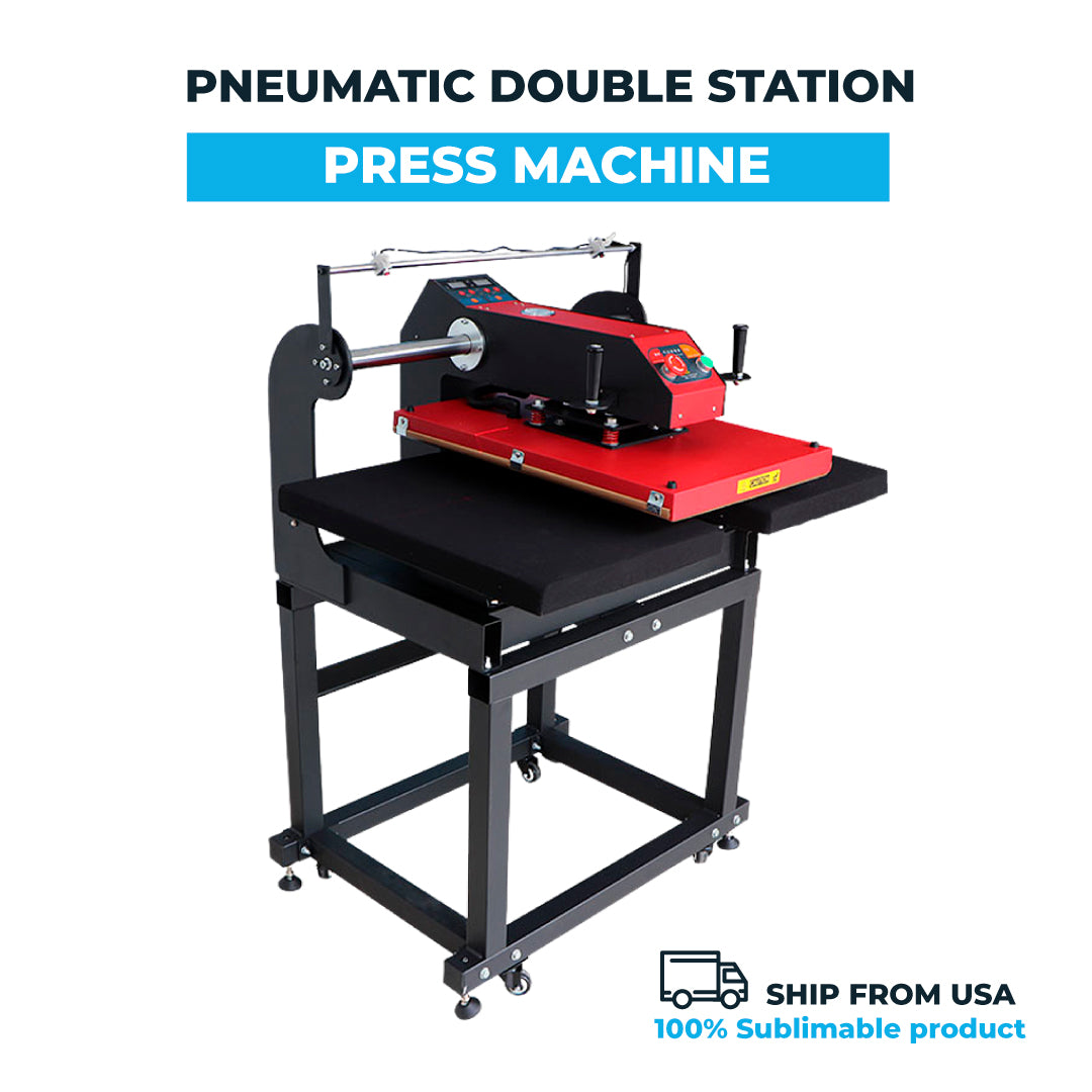 Pneumatic Heat Press Machine 40 × 60 cm LED Double Station