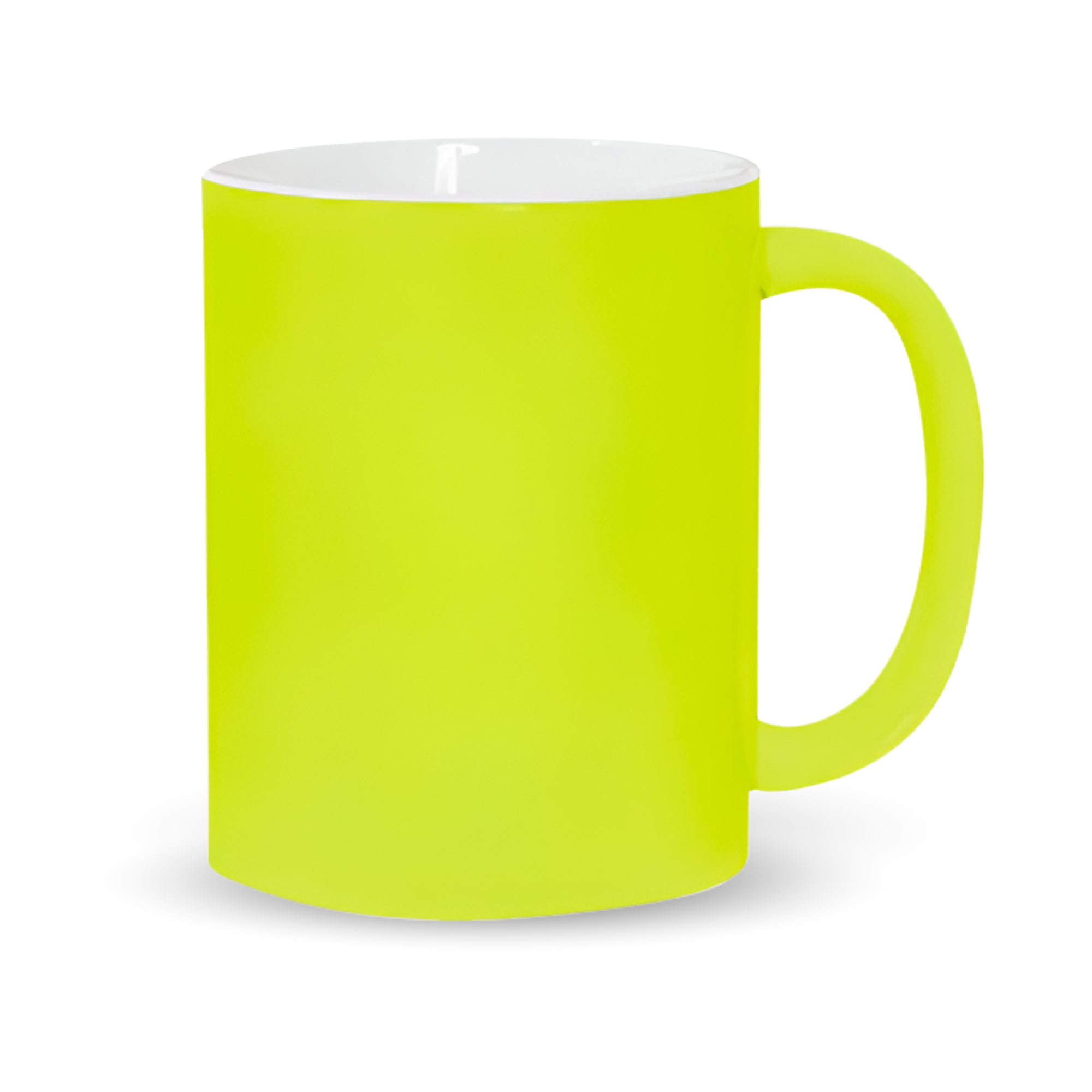 Neon mugs for sublimation 11 oz. Buy it in topics of 3 Colors (Yellow, Green, and Magenta)