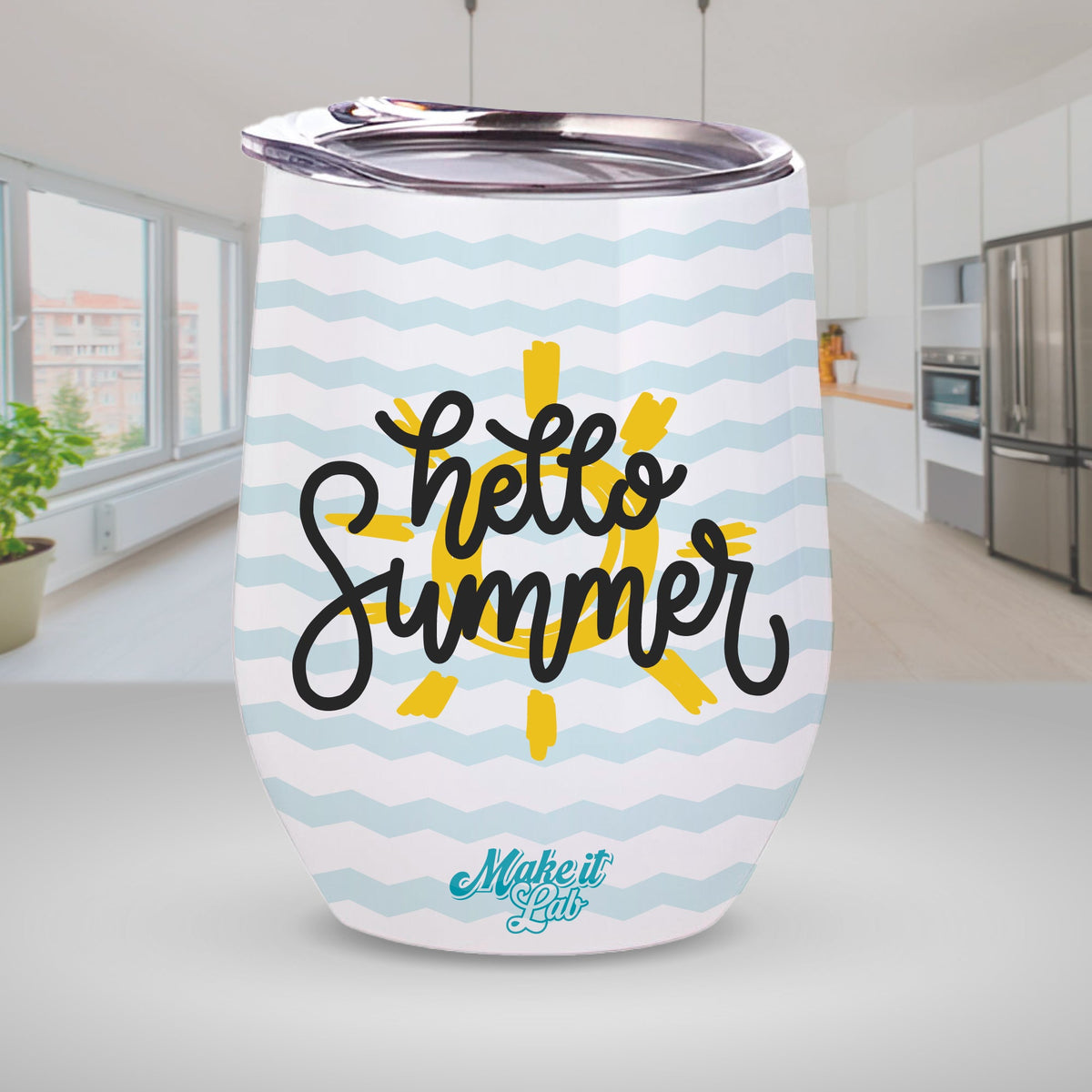 White 12 oz Double Wall Stainless Steel Eggball Tumbler