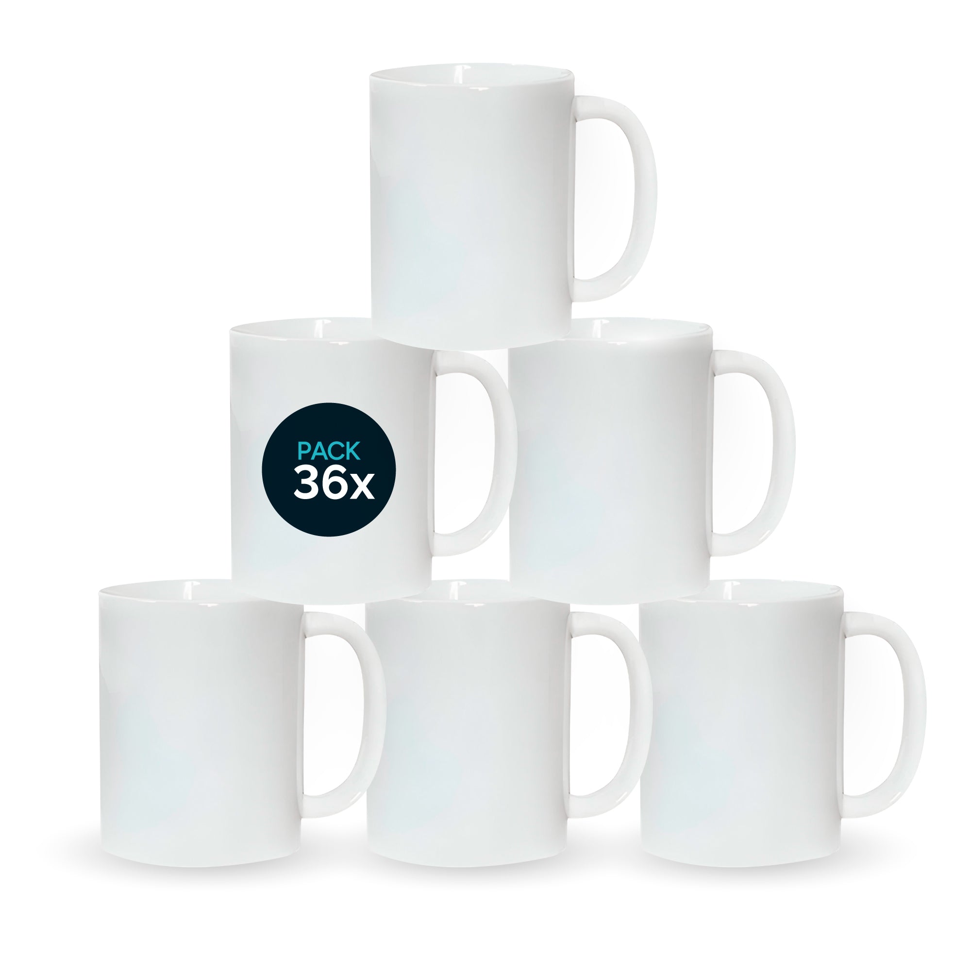 White mugs for sublimation 15 oz (box of 12 units and 36 units)