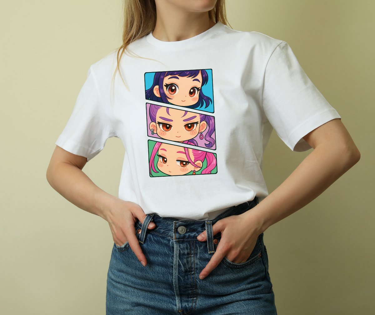 Printed DTF Sheets by Yards - K-Pop Demon Hunter Inspired  Girl Power