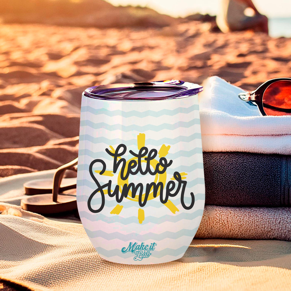 White 12 oz Double Wall Stainless Steel Eggball Tumbler