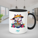 Black mug for sublimation w/white window 11 oz