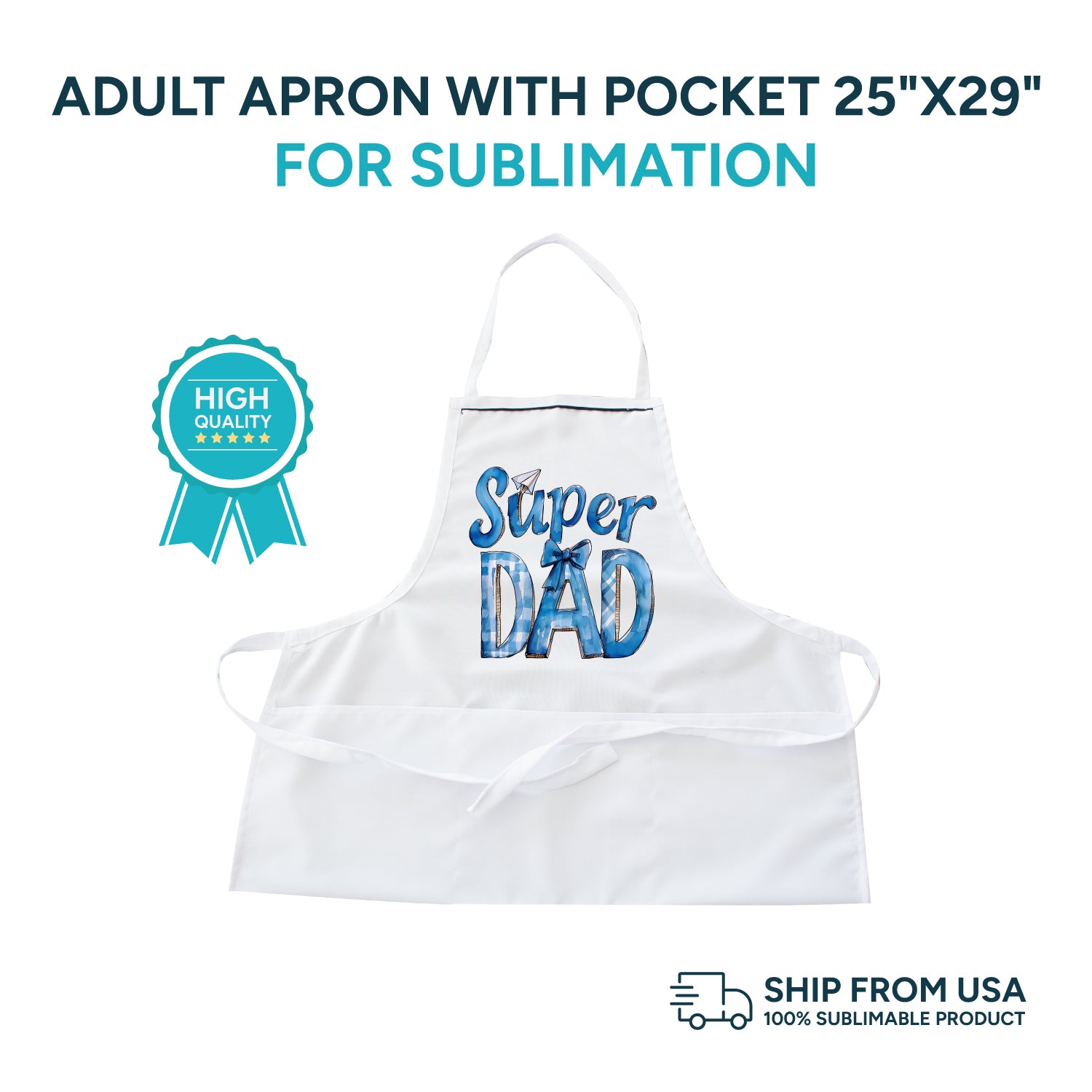 Adult apron with pocket 25