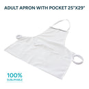 Adult apron with pocket 25"x29"
