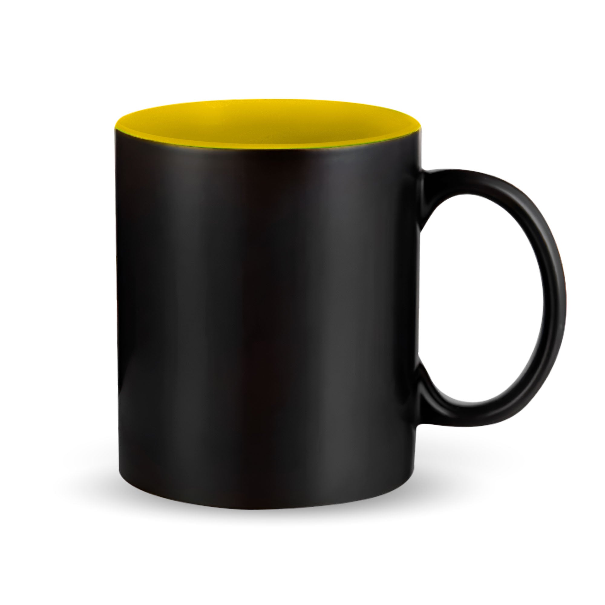Black magic mugs color inside for sublimation 11 oz