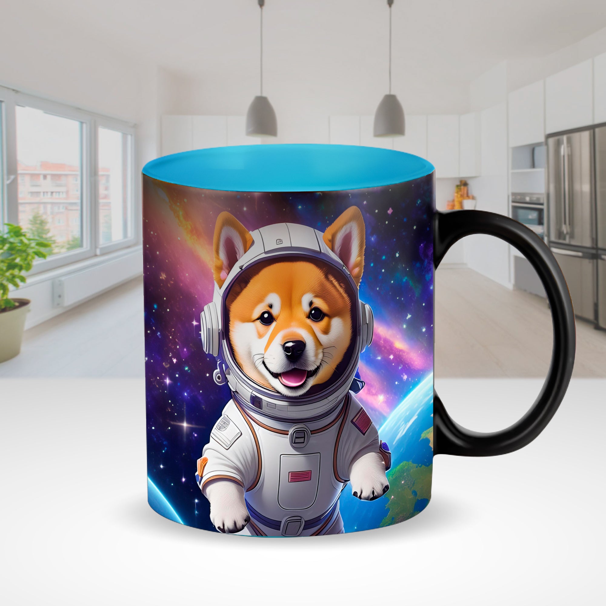 Black magic mugs color inside for sublimation 11 oz