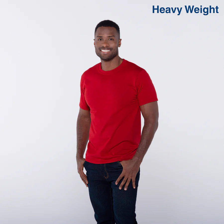 Adult Unisex Heavy Weight Crew Neck Short Sleeve T Shirt