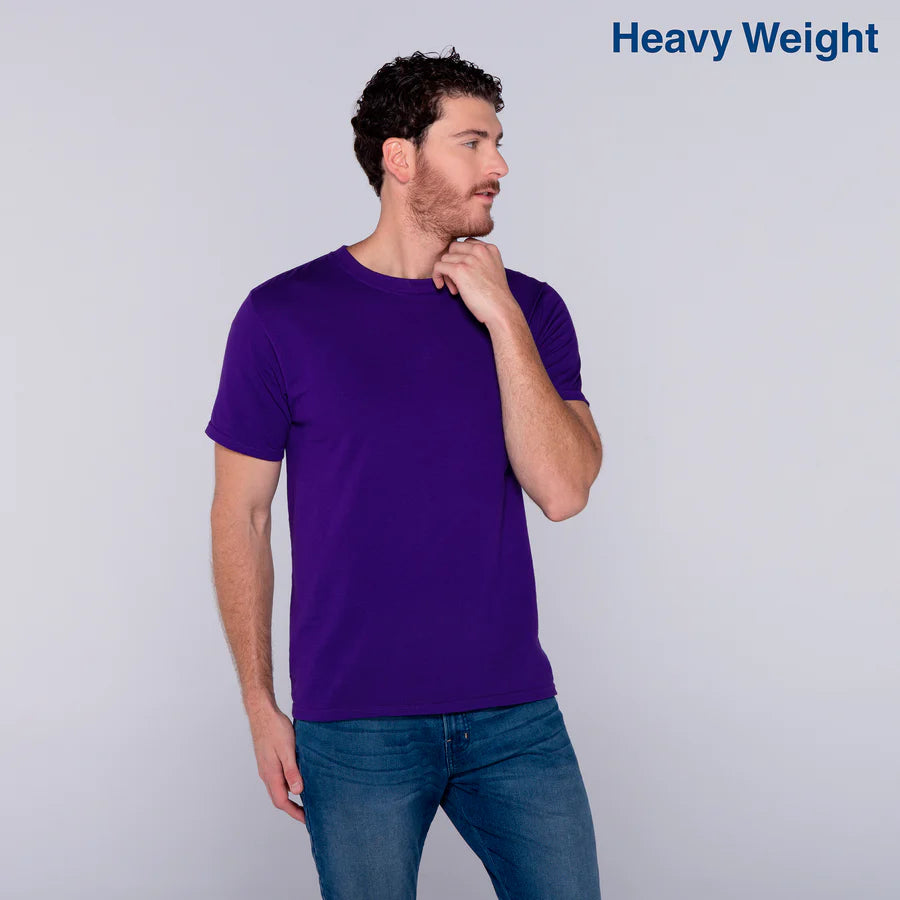 Adult Unisex Heavy Weight Crew Neck Short Sleeve T Shirt