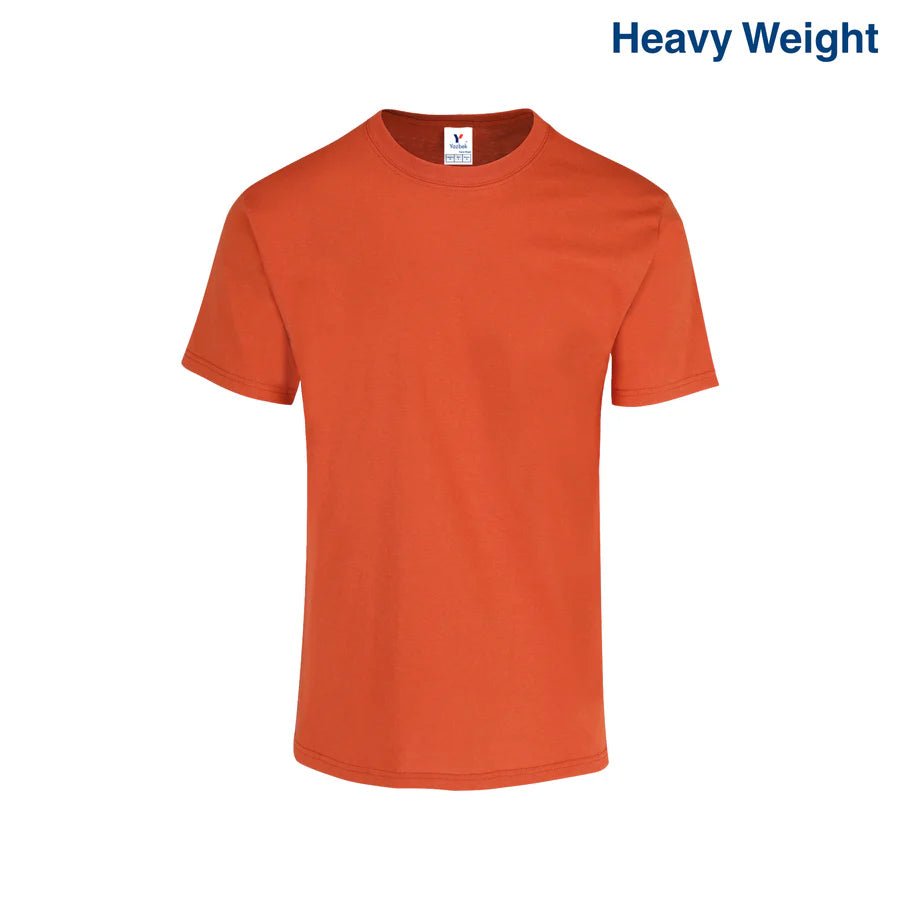Adult Unisex Heavy Weight Crew Neck Short Sleeve T Shirt