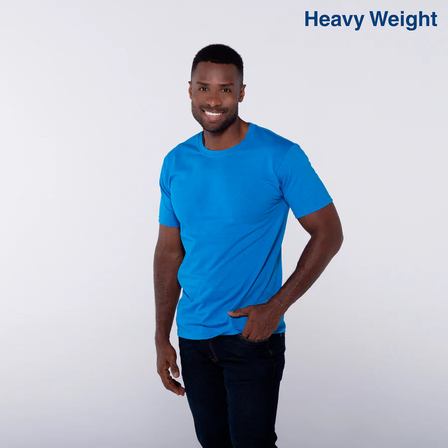 Adult Unisex Heavy Weight Crew Neck Short Sleeve T Shirt
