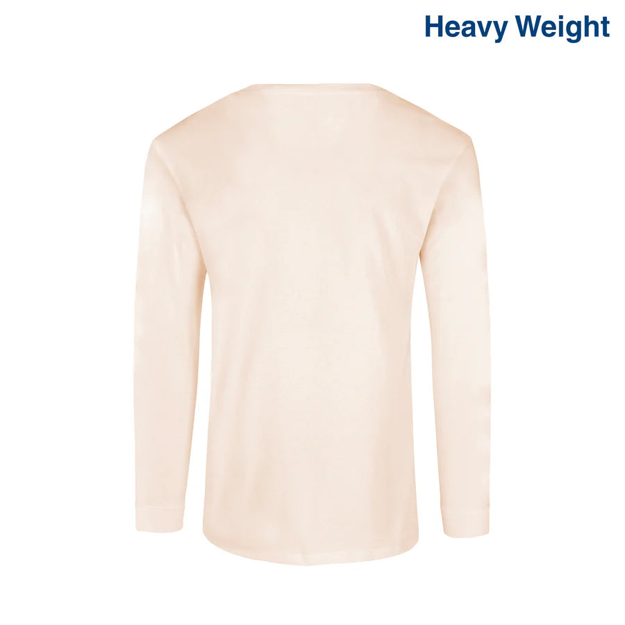 Adult Unisex Heavy Weight Crew Neck Long Sleeve T Shirt
