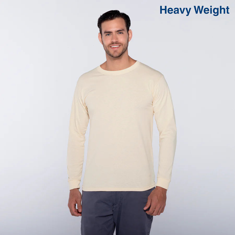 Adult Unisex Heavy Weight Crew Neck Long Sleeve T Shirt