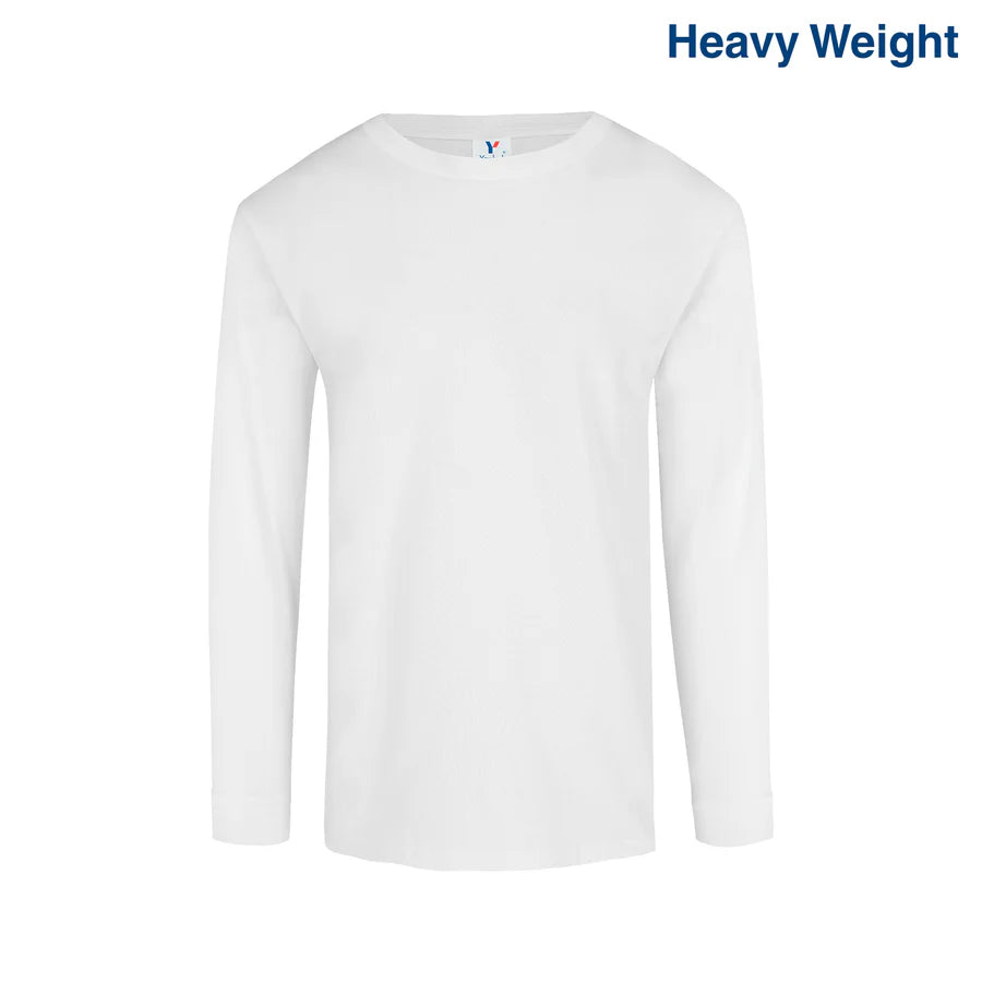 Adult Unisex Heavy Weight Crew Neck Long Sleeve T Shirt