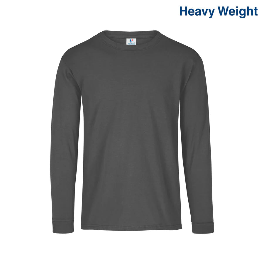 Adult Unisex Heavy Weight Crew Neck Long Sleeve T Shirt
