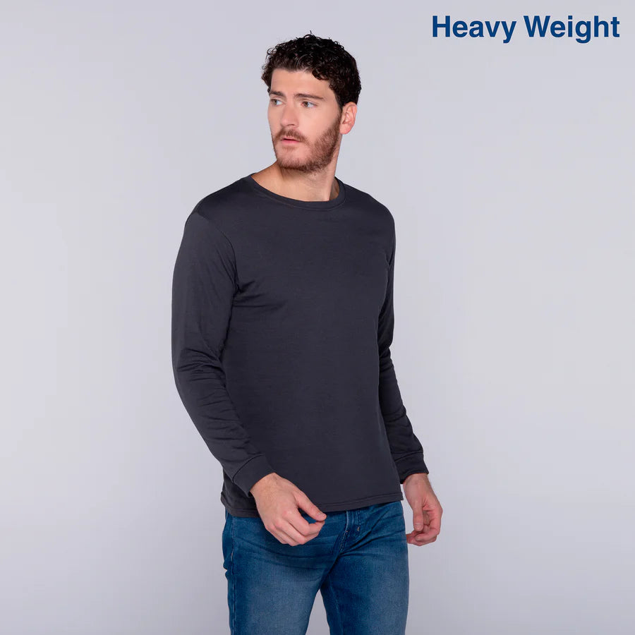 Adult Unisex Heavy Weight Crew Neck Long Sleeve T Shirt