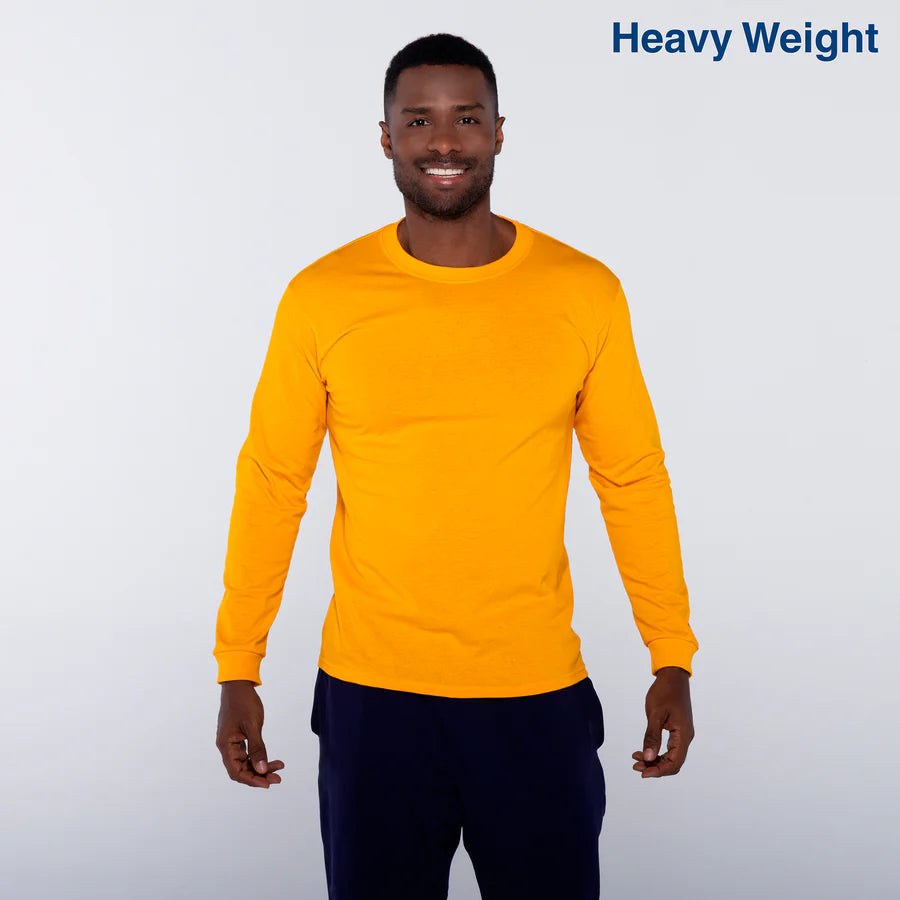 Adult Unisex Heavy Weight Crew Neck Long Sleeve T Shirt