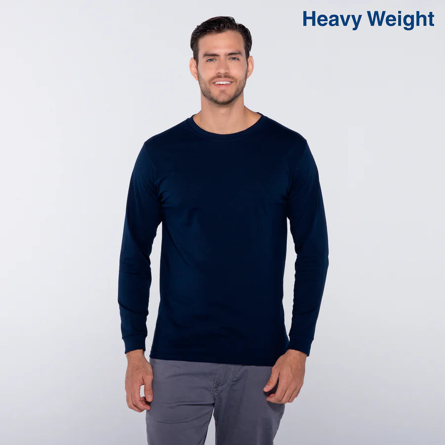 Adult Unisex Heavy Weight Crew Neck Long Sleeve T Shirt