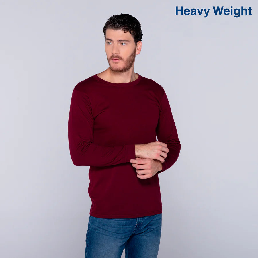 Adult Unisex Heavy Weight Crew Neck Long Sleeve T Shirt