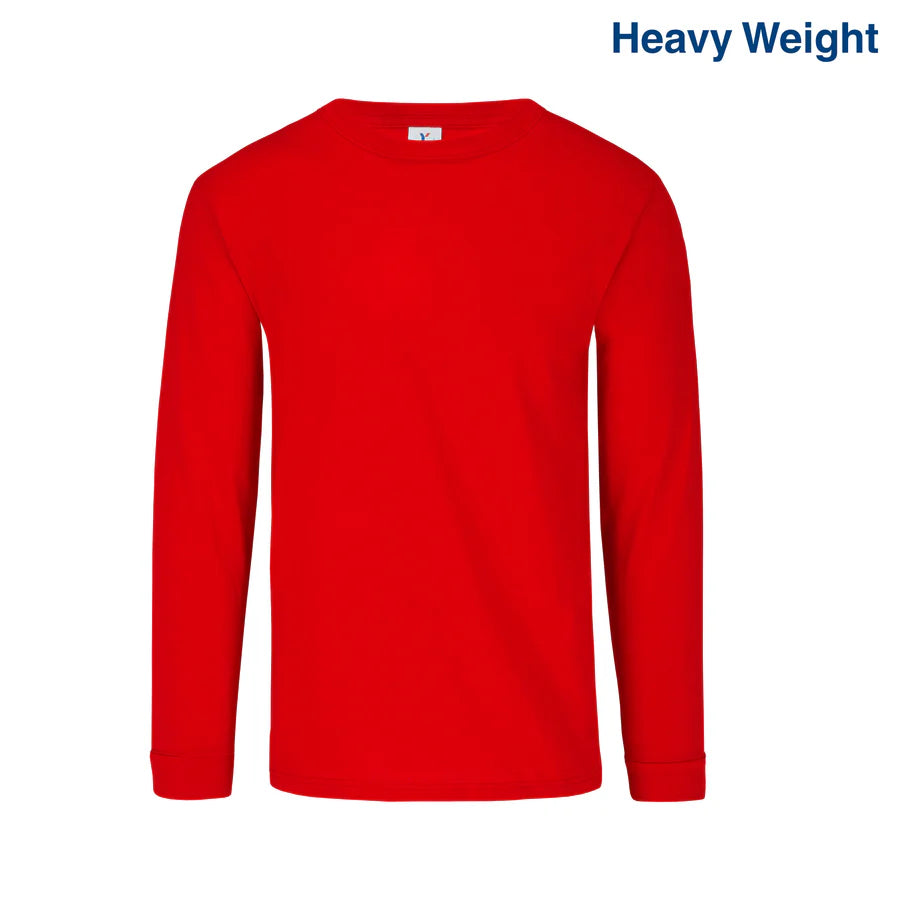 Adult Unisex Heavy Weight Crew Neck Long Sleeve T Shirt