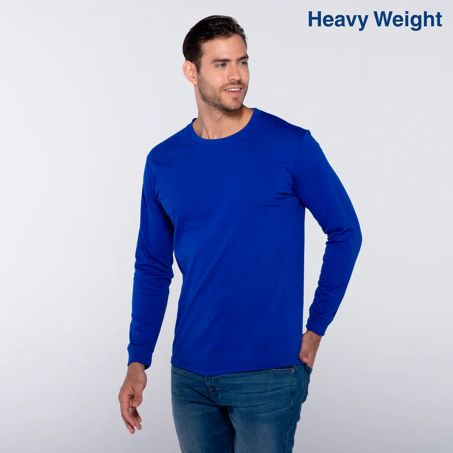 Adult Unisex Heavy Weight Crew Neck Long Sleeve T Shirt