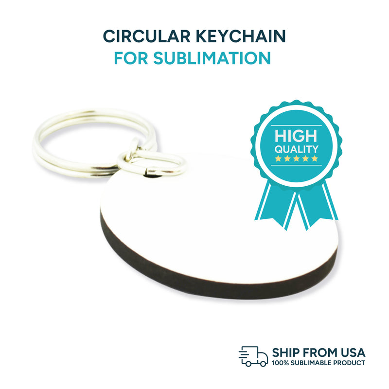 Circular sublimate keychain (Pack of 6,12,36)