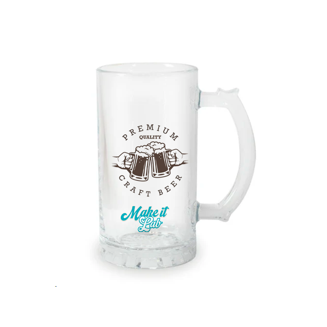 Clear Beer Mugs for Sublimation 16 oz  Add your Photo Text or Graphic Design on Personalize Beer Mug. (Box of 6, 12 and 36 units)