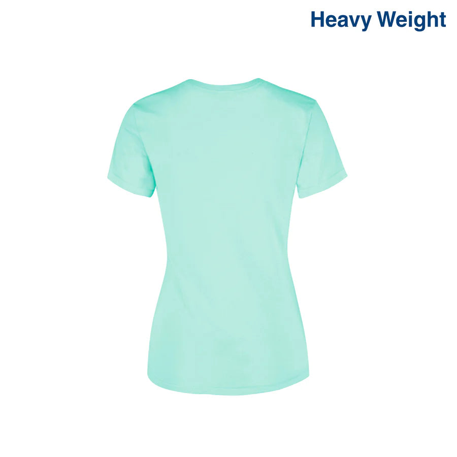 Women's Heavy Weight Crew Neck Short Sleeve Silhouette T-Shirt