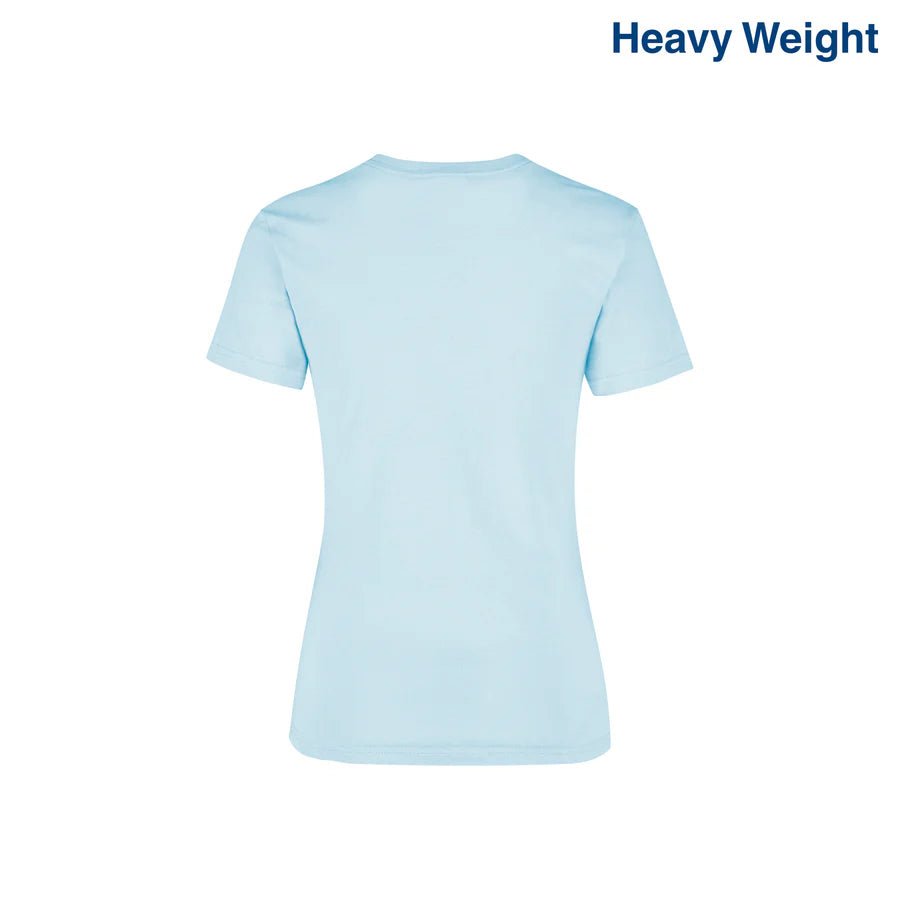 Women's Heavy Weight Crew Neck Short Sleeve Silhouette T-Shirt