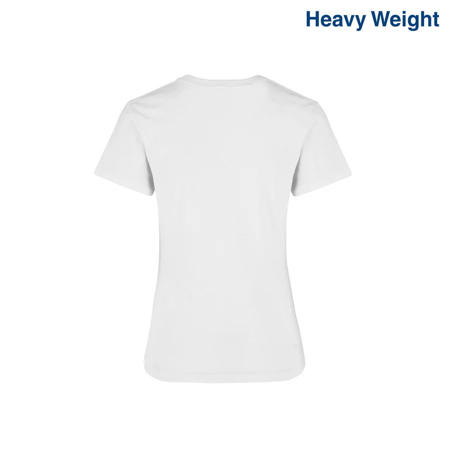 Women's Heavy Weight Crew Neck Short Sleeve Silhouette T-Shirt