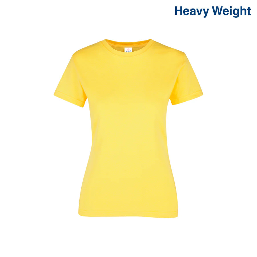 Women's Heavy Weight Crew Neck Short Sleeve Silhouette T-Shirt