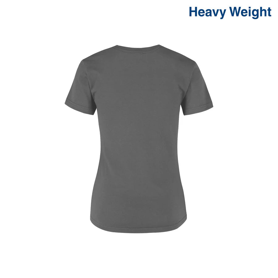Women's Heavy Weight Crew Neck Short Sleeve Silhouette T-Shirt