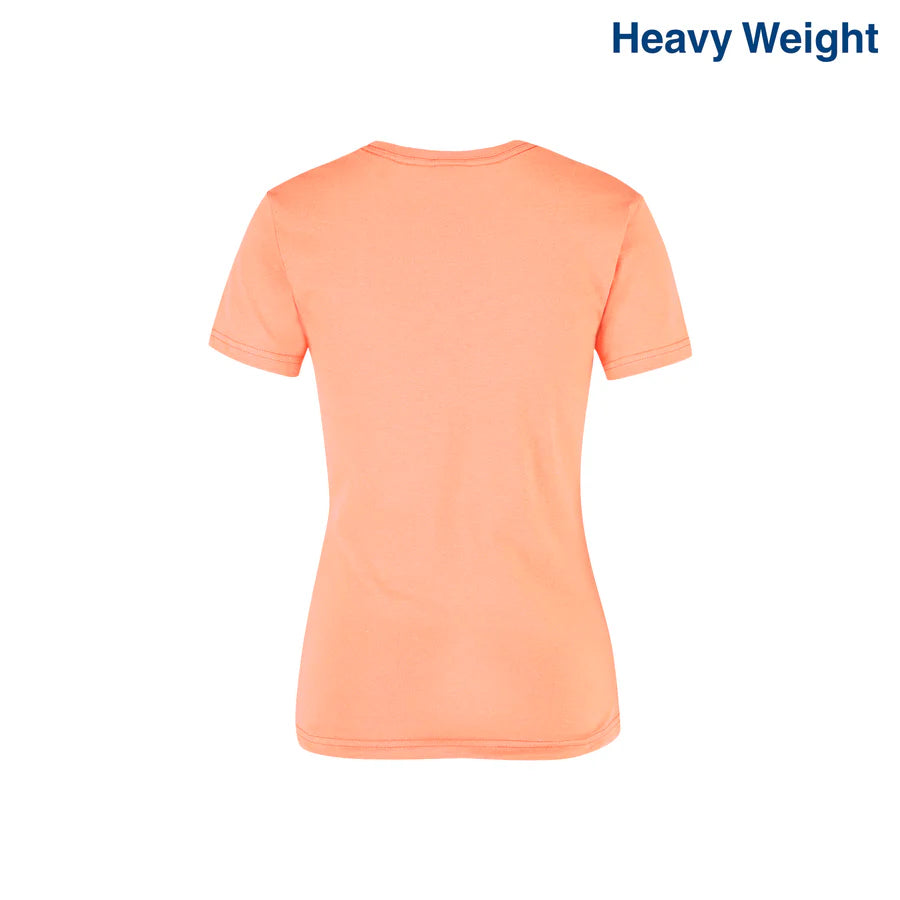 Women's Heavy Weight Crew Neck Short Sleeve Silhouette T-Shirt