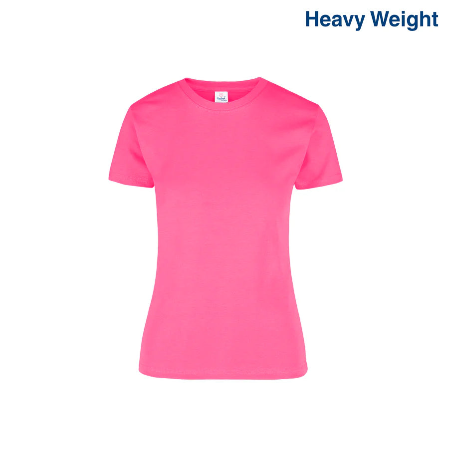 Women's Heavy Weight Crew Neck Short Sleeve Silhouette T-Shirt