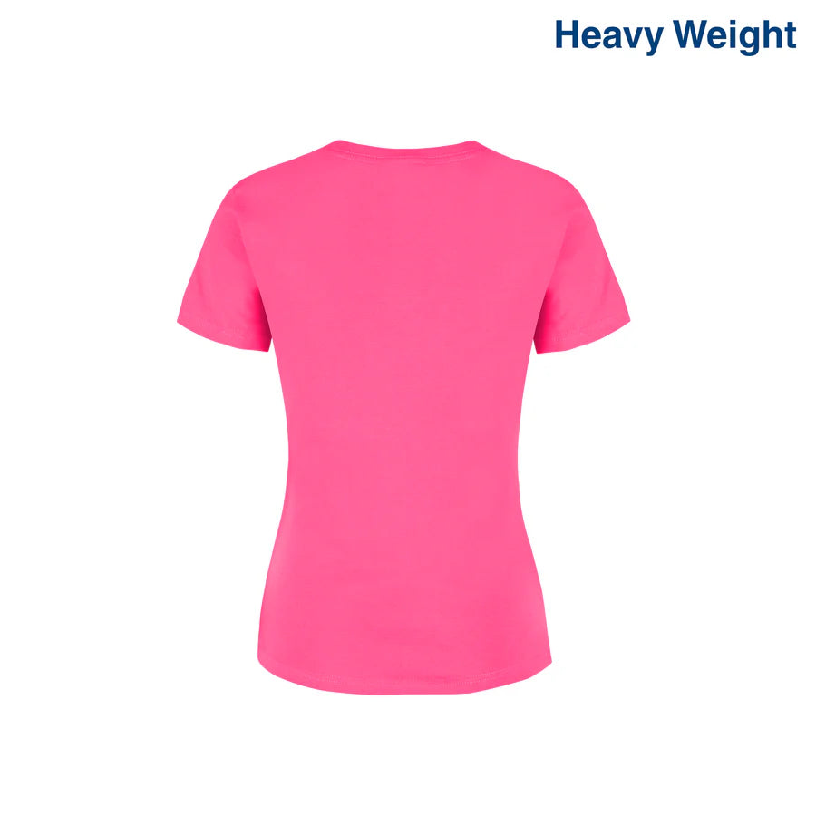 Women's Heavy Weight Crew Neck Short Sleeve Silhouette T-Shirt