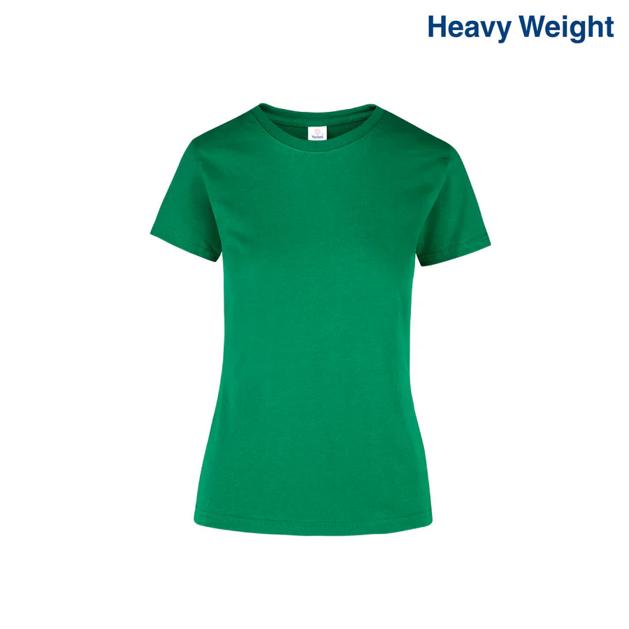 Women's Heavy Weight Crew Neck Short Sleeve Silhouette T-Shirt