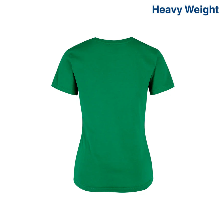 Women's Heavy Weight Crew Neck Short Sleeve Silhouette T-Shirt