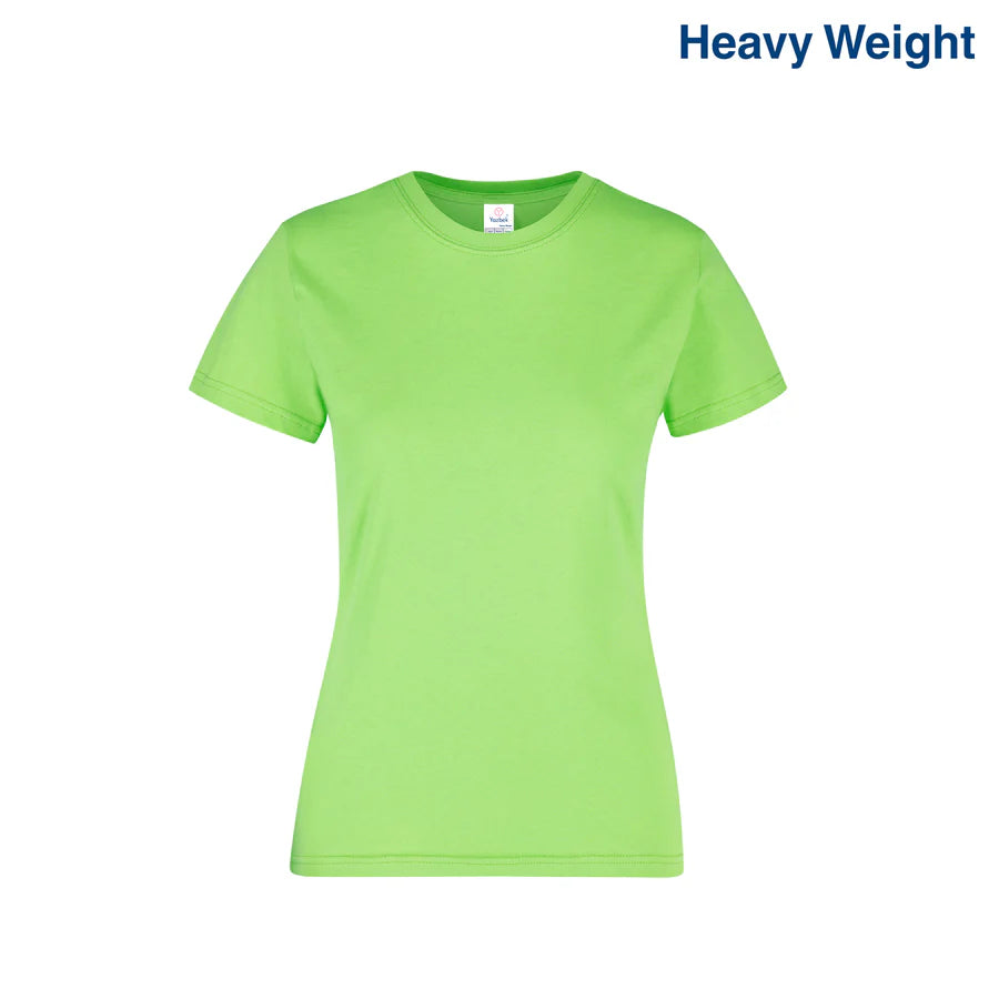 Women's Heavy Weight Crew Neck Short Sleeve Silhouette T-Shirt