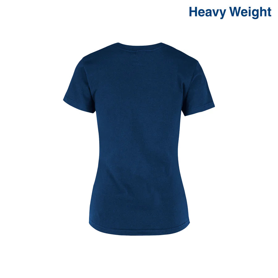 Women's Heavy Weight Crew Neck Short Sleeve Silhouette T-Shirt